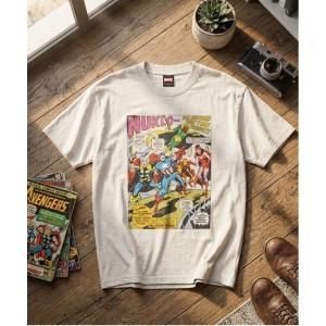 tシャツ 「ＭＡＲＶＥＬ/マーベル」キャプテンアメリカ＆スパーダーマンＵＳＤ加工コミックプリント半袖Ｔシャツ メンズ レディース