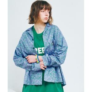 ブラウス シャツ B2965 スカルボーン柄ルーズシャツ レディース