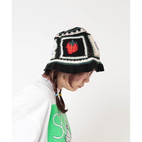 帽子 ハット E5247 MIXモチーフクロシェHAT レディース