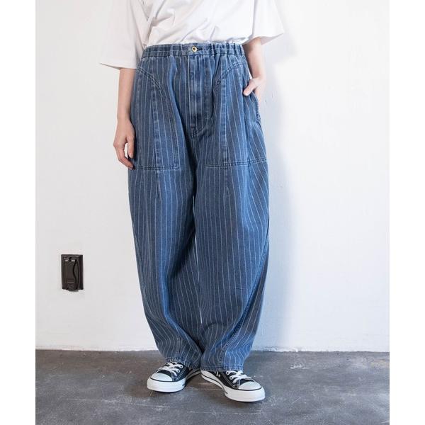 ジーンズ デニム デニムパンツ R4448 コックさんのストライプデニムパンツ レディース