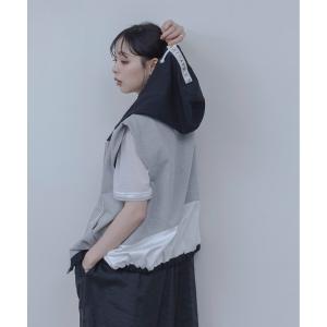 ベスト ジレ 裏毛フーディージレ レディース