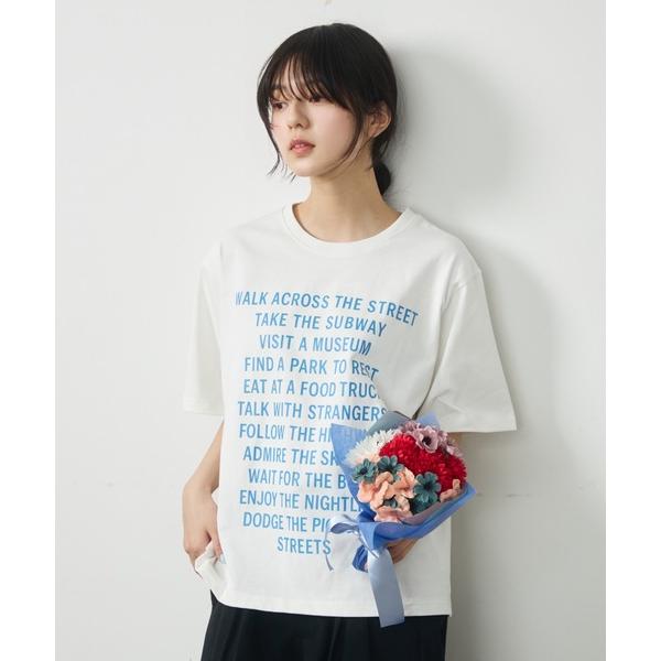 tシャツ 「ユニセックス」都市の日常を、1枚に。シティメッセージロゴプリントTシャツ メンズ レディ...