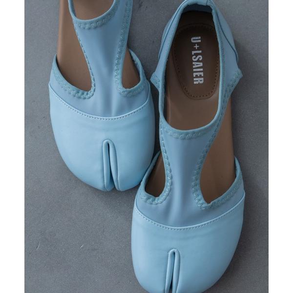 サンダル カットアウト足袋フラットシューズ レディース