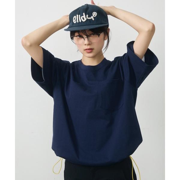 tシャツ 「ユニセックス」配色ドローコードポケットTシャツ メンズ レディース