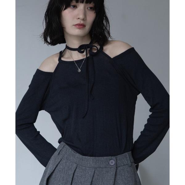 tシャツ カットオフシアーオーバートップス レディース