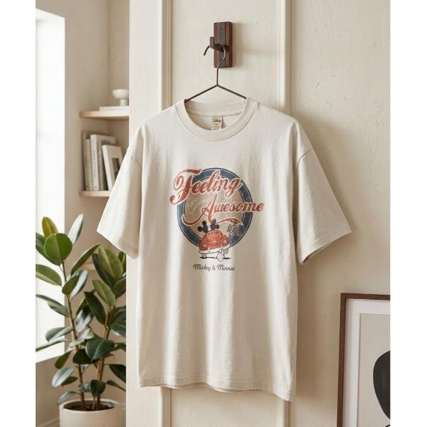 tシャツ 「DISNEY/ディズニー」ミッキーマウスＵＳＤ加工プリント半袖Ｔシャツ/ユニセックス メ...