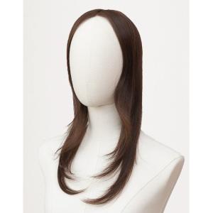 ウィッグ エクステ 「ヘアピース」ヘアピースワイド＿レースフロントナチュラルロング レディース
