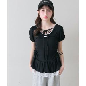 tシャツ ドロストレースチュニック レディース