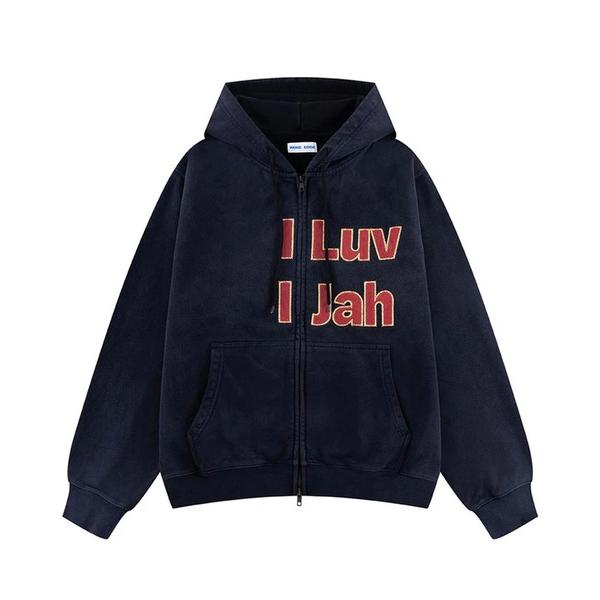 パーカー WOKE EDGE / ウォークエッジ I Luv I Jah Zip Hoodie メン...