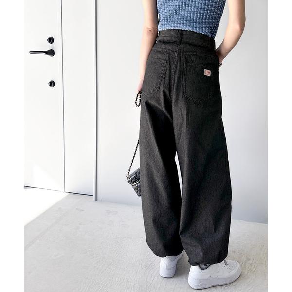 「Java」 チノパンツ MEDIUM ブラック レディース