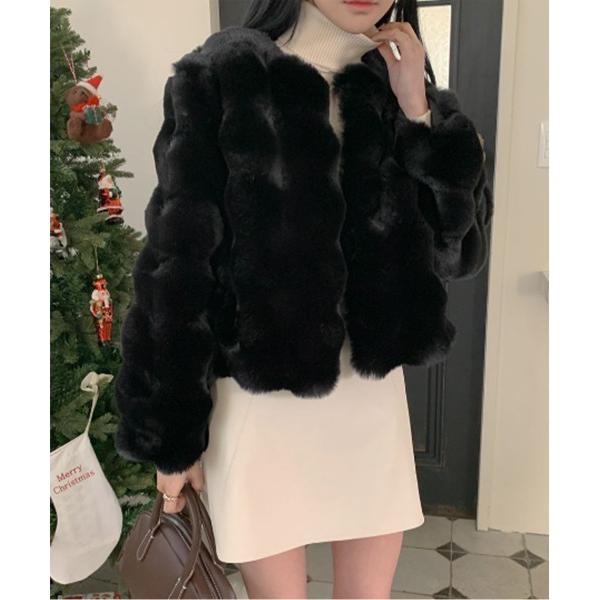 「by muni:r」 ノーカラージャケット FREE ブラック レディース