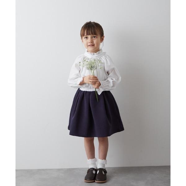 「riziere」 「KIDS」ドッキングワンピース 130 ホワイト×ネイビー キッズ