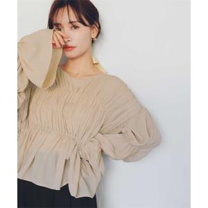 「titivate」 7分袖ブラウス L ベージュ レディース