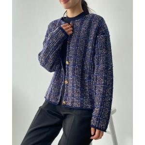 「Stylevoice for xxx」 ニットカーディガン FREE ネイビー レディース