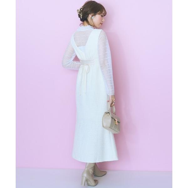 「marun」 「SMILELAND」ノースリーブワンピース L アイボリー レディース