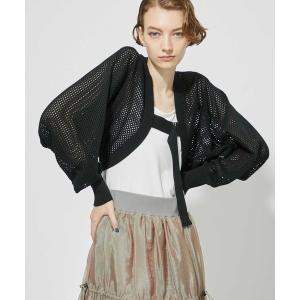 「A + TOKYO」 ニットボレロ FREE ブラック レディース