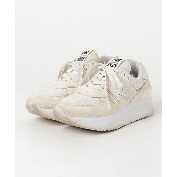 「New Balance」 ローカットスニーカー 24cm ベージュ レディース