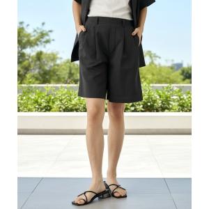 パンツ 「COOL BASICシリーズ」 夏快適な着心地｜イージー タックショートパンツ (接触冷感・速乾・イージーケア)「セットアップ対応」 レディース