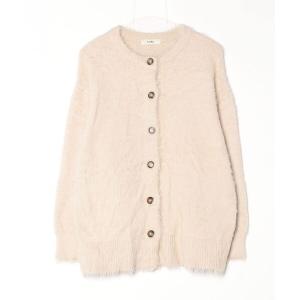 「BEAMS」 ニットカーディガン - ベージュ レディース