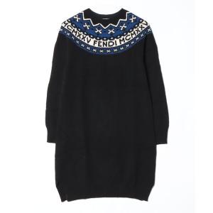 「FENDI」 ニットワンピース 40 ブラック レディース