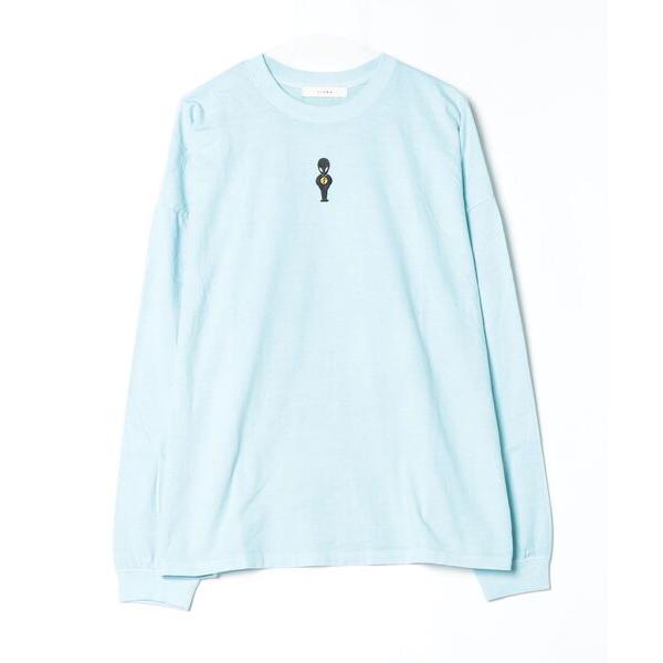 「Jieda」 長袖Tシャツ ONESIZE サックスブルー メンズ