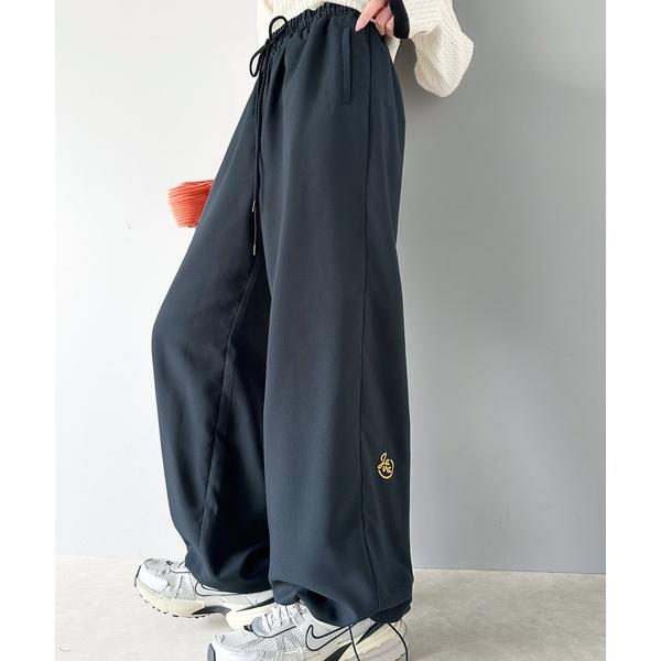 「Java」 イージーパンツ SMALL ネイビー レディース