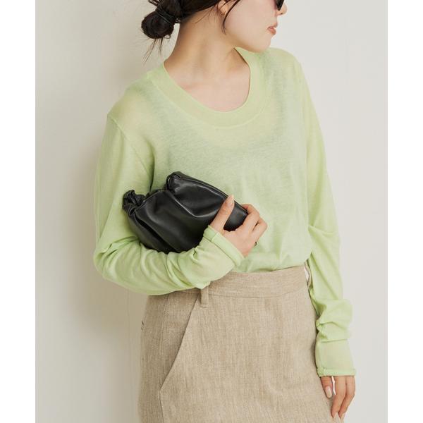 ニット セーター R’IAM KNIT LONG TEE レディース