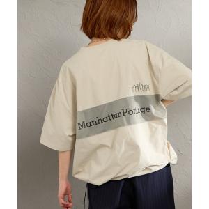 tシャツ 「MANHATTAN PORTAGE/マンハッタンポーテージ」 別注 メッシュ切替 バックプリントTシャツ「追加」 レディース メンズ