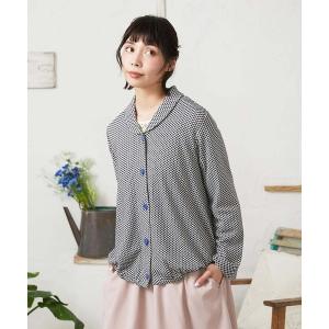 カーディガン ギンガムチェック カットソーカーディガン レディース