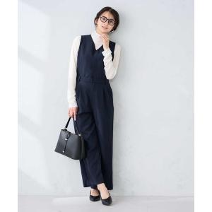 ワンピース 「洗える」Vネックコンビネゾン