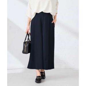 パンツ 「洗える」サイドプリーツクロップドパンツ レディース