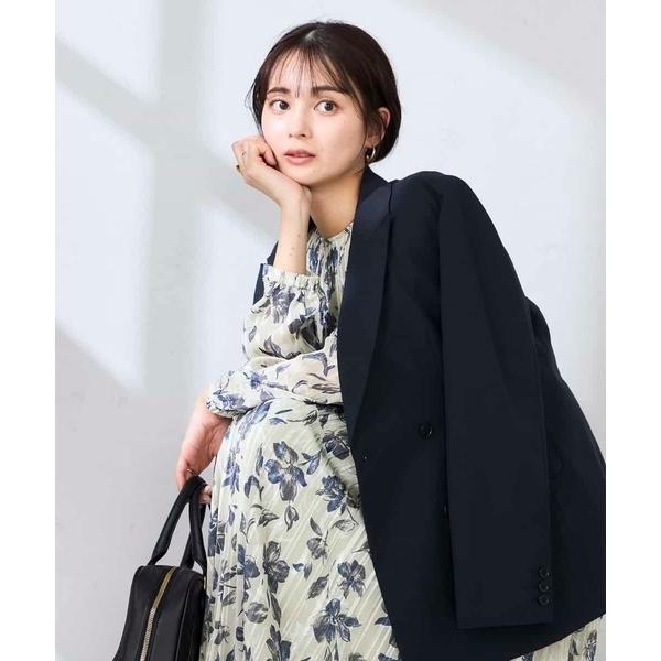 ジャケット テーラードジャケット 「洗える/UVカット」リネンライクストレッチダブルブレストジャケッ...