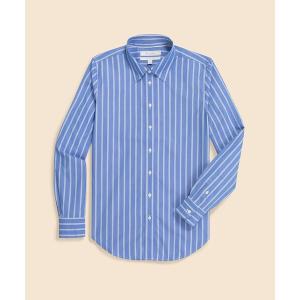 ブラウス シャツ スーピマコットンストレッチ　ストライプ　ドレスシャツ　Classic Fit レディース