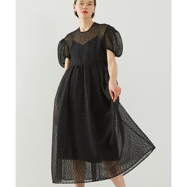 ワンピース 「BEAUVET/ボーヴェット」 カットジャガードドレス