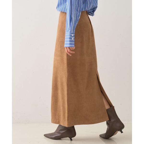 スカート ゴートスエードAラインスカート