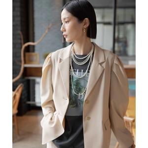 コート アウター 「オフィスライン」袖ギャザージャケット　637925 レディース