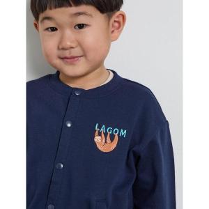 カーディガン ナマケモノ刺繍ミニ裏毛カーディガン キッズ 子供服 男の子 女の子