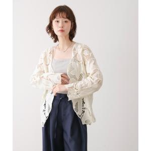 カーディガン デザインレースカーディガン レディース