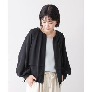 コート アウター 麻ライクドロストジャケット レディース