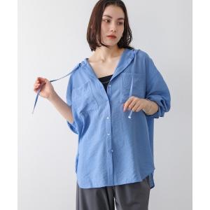 ブラウス シャツ フーデットシャツ レディース