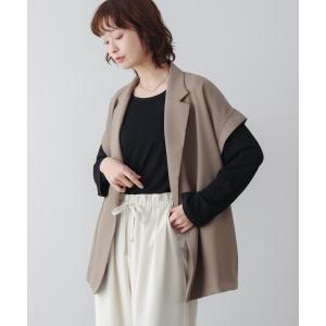 ジャケット テーラードジャケット フレンチ袖ダブルテーラージャケット レディース