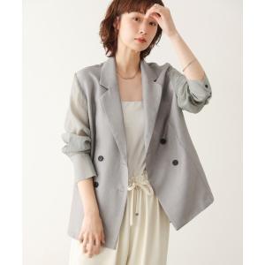 ジャケット テーラードジャケット 袖オーガンジーテーラージャケット レディース