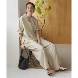 パンツ 接触冷感 レーヨン混 イージーワイドパンツ / セットアップ対応 / オフィスカジュアル / 通勤 / 夏服 レディース
