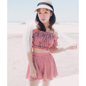 水着 体型カバー シャーリングswimwear レディース