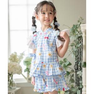 浴衣 フリル甚平 キッズ 子供 女の子｜ZOZOTOWN Yahoo!店