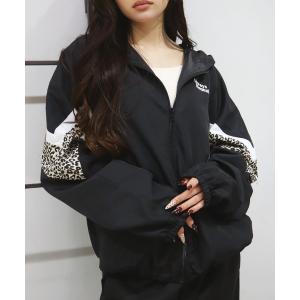 ブルゾン アウター 配色切替えフーディージップアップジャケット レディース