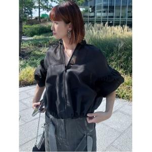 ブルゾン アウター ミックスマテリアルジップアップブルゾン / Mixed-Material Zip-Up Blouson レディース