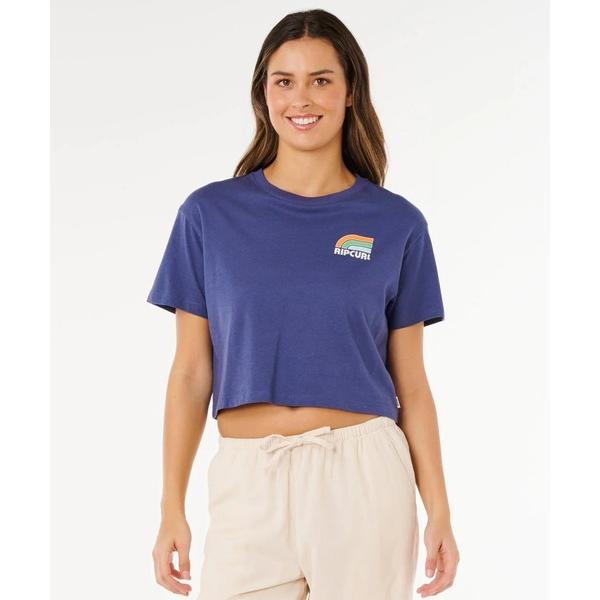 tシャツ RIP CURL/リップカール 半袖 クロップドTシャツ レディース SURF SIDE ...