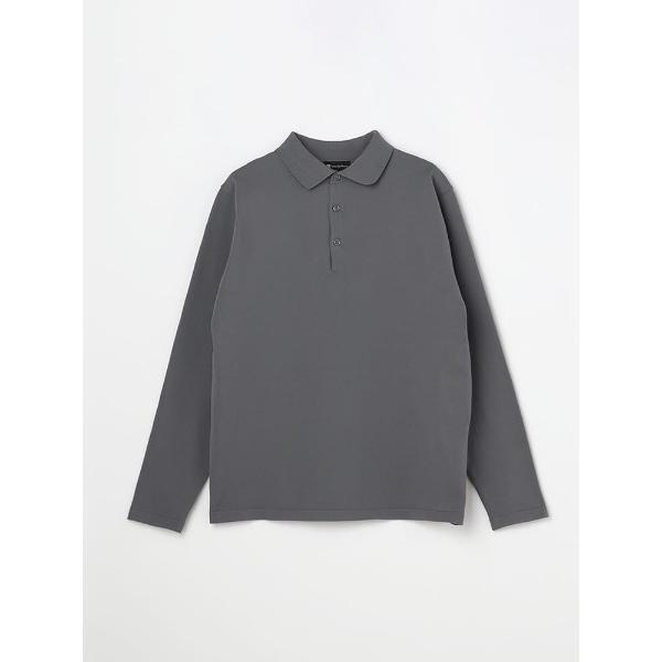 ポロシャツ 長袖ニットポロ　ブラック/グレー/ネイビー メンズ