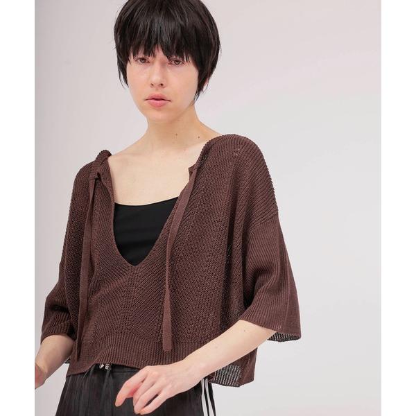 ニット セーター linen relax 2way pullover(リネンリラックス2ウェイプルオ...